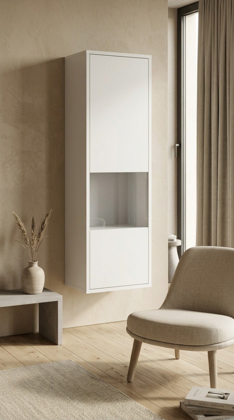 Loma Hängevitrine Weiß – Milieu